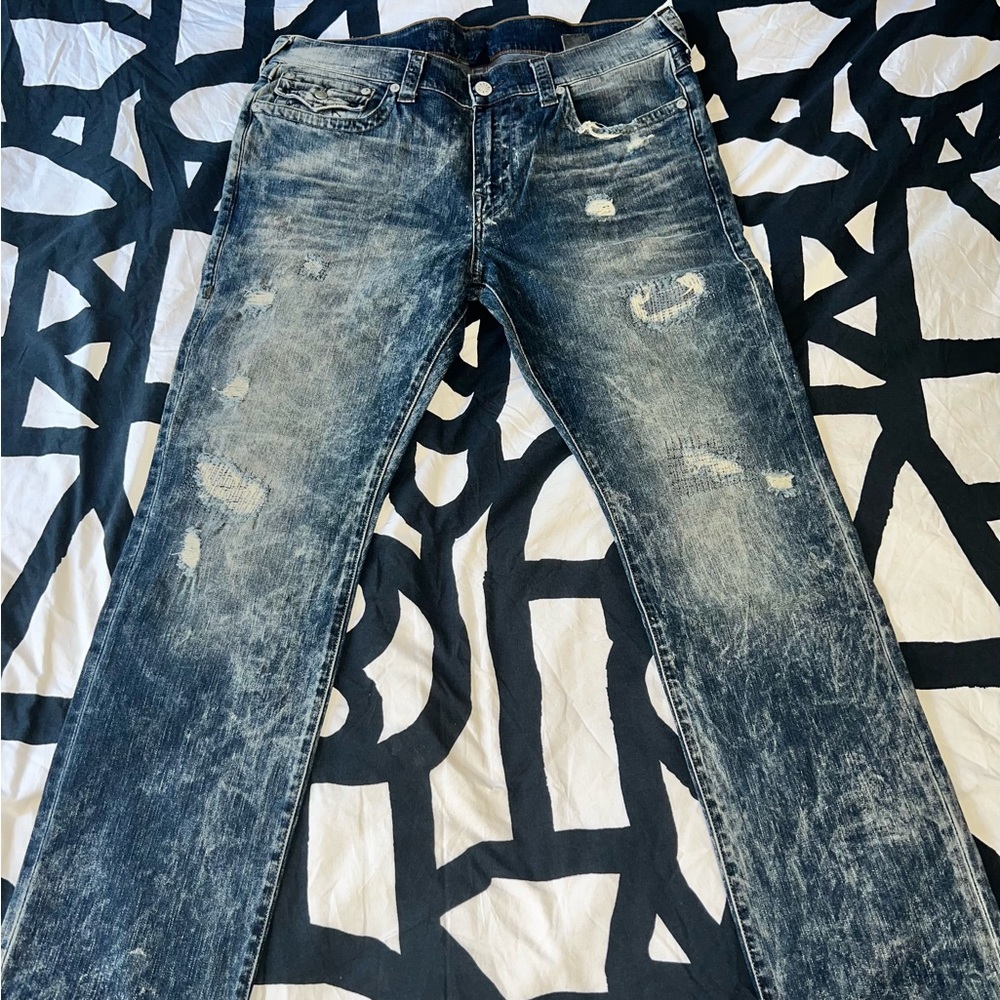 True Religion Ricky Relaxed Straight Jeans Sz 36